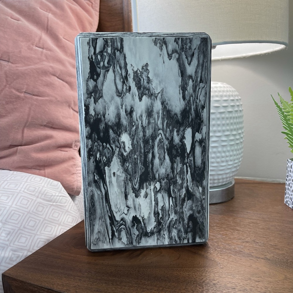 Like New Lululemon Lift and Lengthen Yoga Block Marbled Black & White